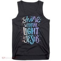 Shine with the Light of Jesus Proud Christian Tank Top thumb 0