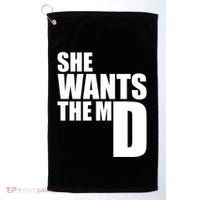 She Wants The Md Great Gift Funny Medical Doctor Student Great Gift Golf Towel thumb 0