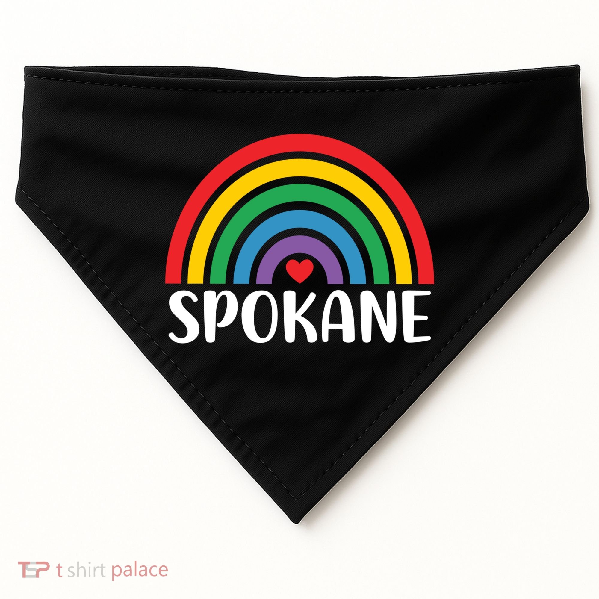 Spokane Washington Travel I Love Spokane Usa Cool Gift USA-Made Doggie Bandana