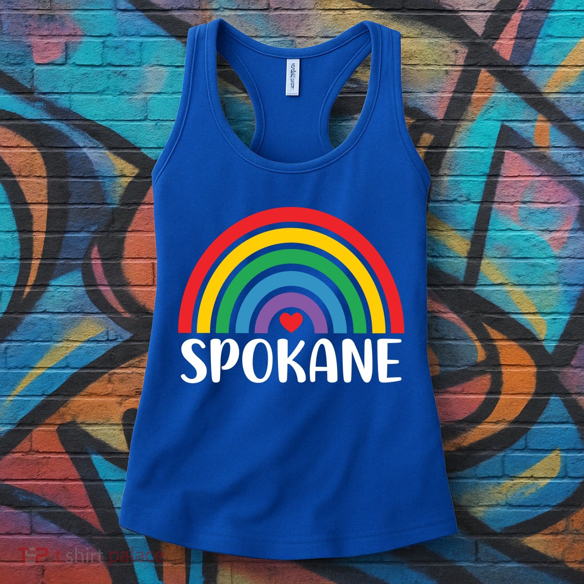 Spokane Washington Travel I Love Spokane Usa Cool Gift Women's Tank Top