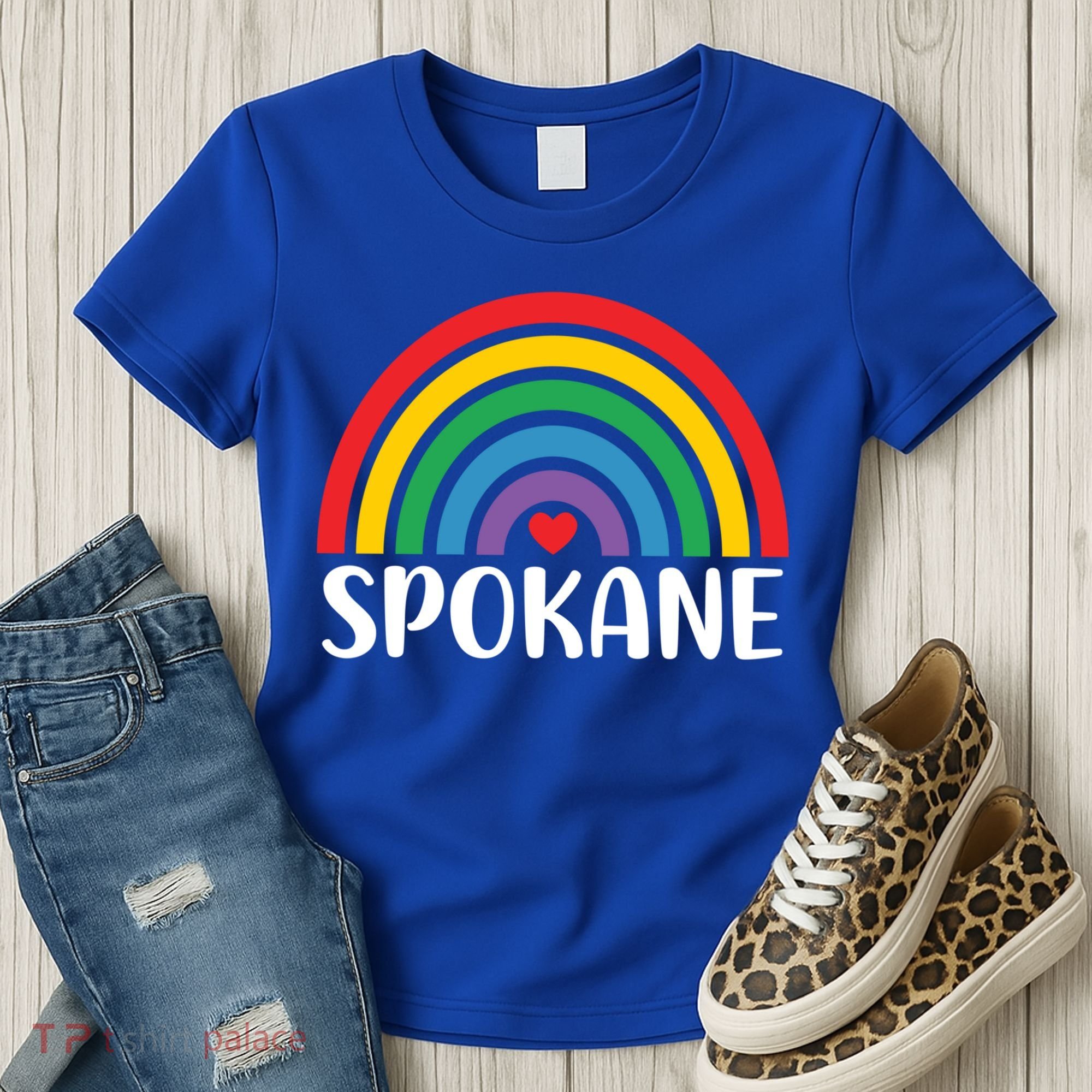 Spokane Washington Travel I Love Spokane Usa Cool Gift Women's T-Shirt