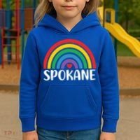 Spokane Washington Travel I Love Spokane Usa Cool Gift Kids Hoodie thumb 3