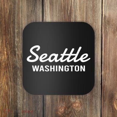 Seattle Washington Throwback Design Classic Coaster