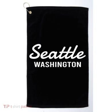Seattle Washington Throwback Design Classic Golf Towel