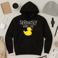 Seriously What The Duck  Duck Lover Pun Hoodie thumb 3