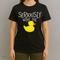 Seriously What The Duck  Duck Lover Pun T-Shirt thumb 4