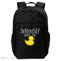 Seriously What The Duck  Duck Lover Pun Backpack thumb 0