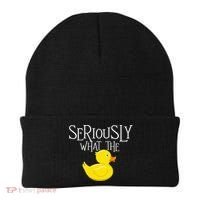Seriously What The Duck  Duck Lover Pun Beanie thumb 0
