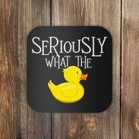 Seriously What The Duck  Duck Lover Pun Coaster thumb 0