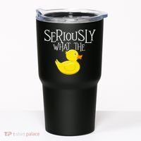 Seriously What The Duck  Duck Lover Pun Tumbler thumb 0