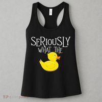 Seriously What The Duck  Duck Lover Pun Women's Tank Top thumb 3