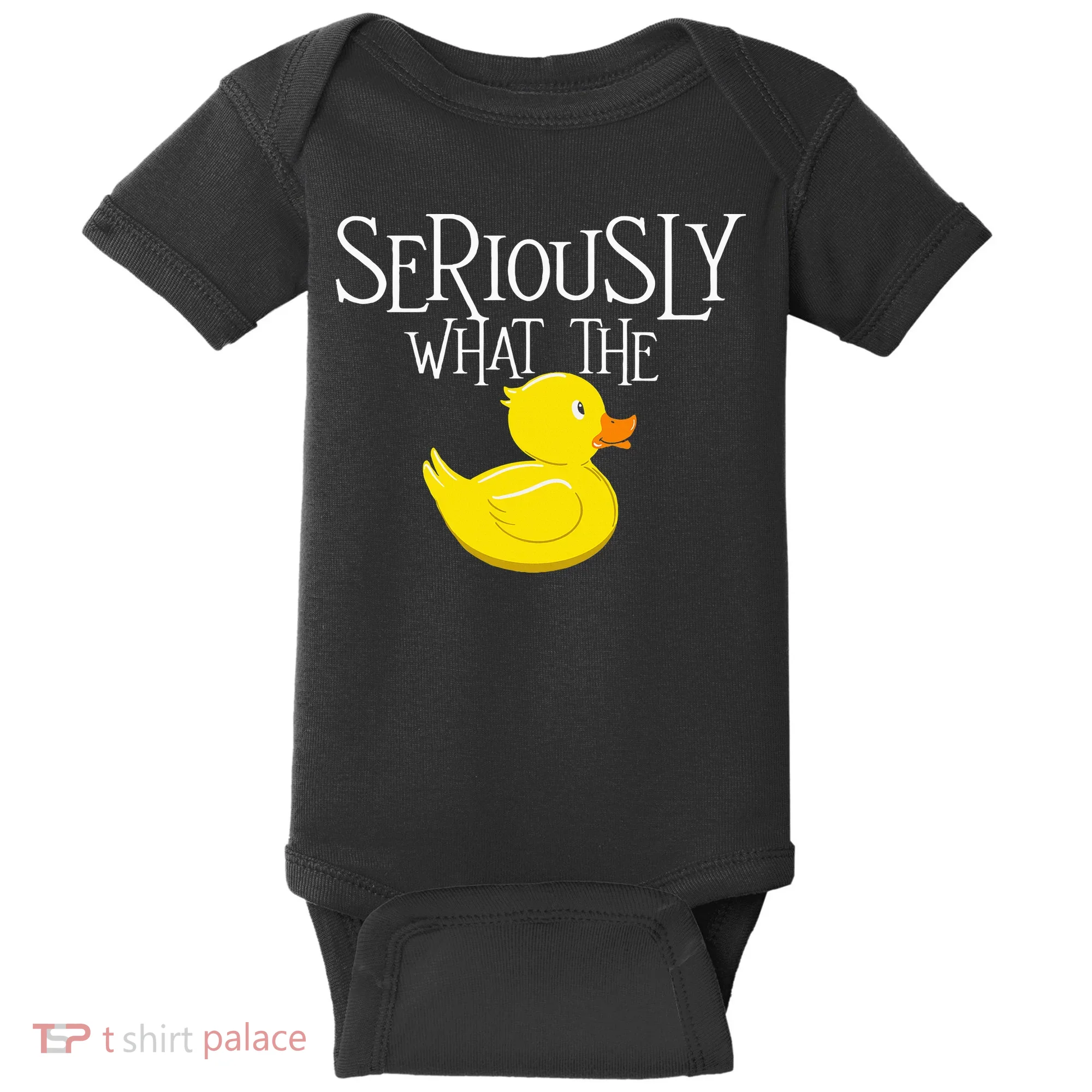 Seriously What The Duck  Duck Lover Pun Baby Bodysuit