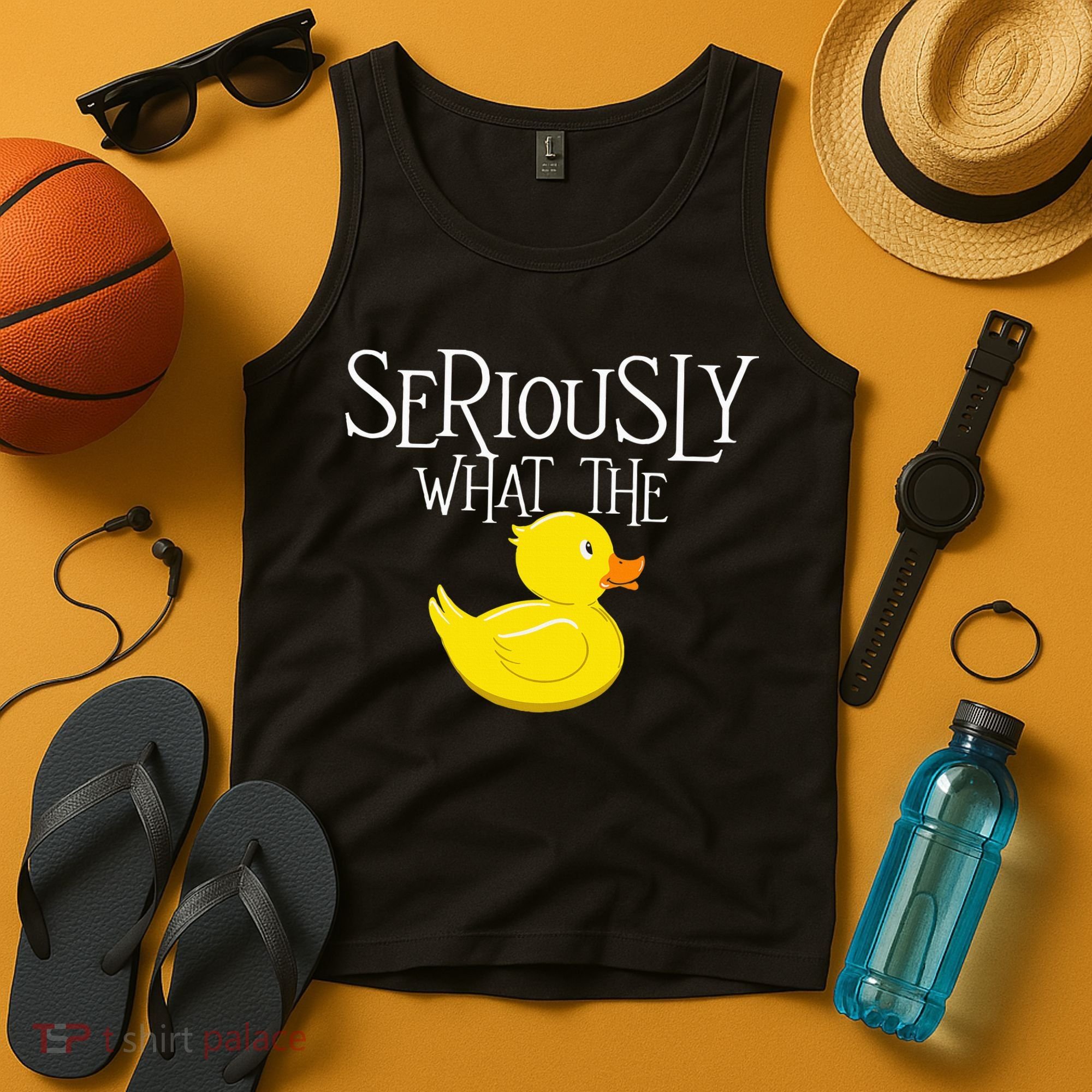 Seriously What The Duck  Duck Lover Pun Tank Top
