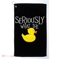 Seriously What The Duck  Duck Lover Pun Golf Towel thumb 0
