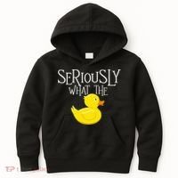 Seriously What The Duck  Duck Lover Pun Kids Hoodie thumb 0
