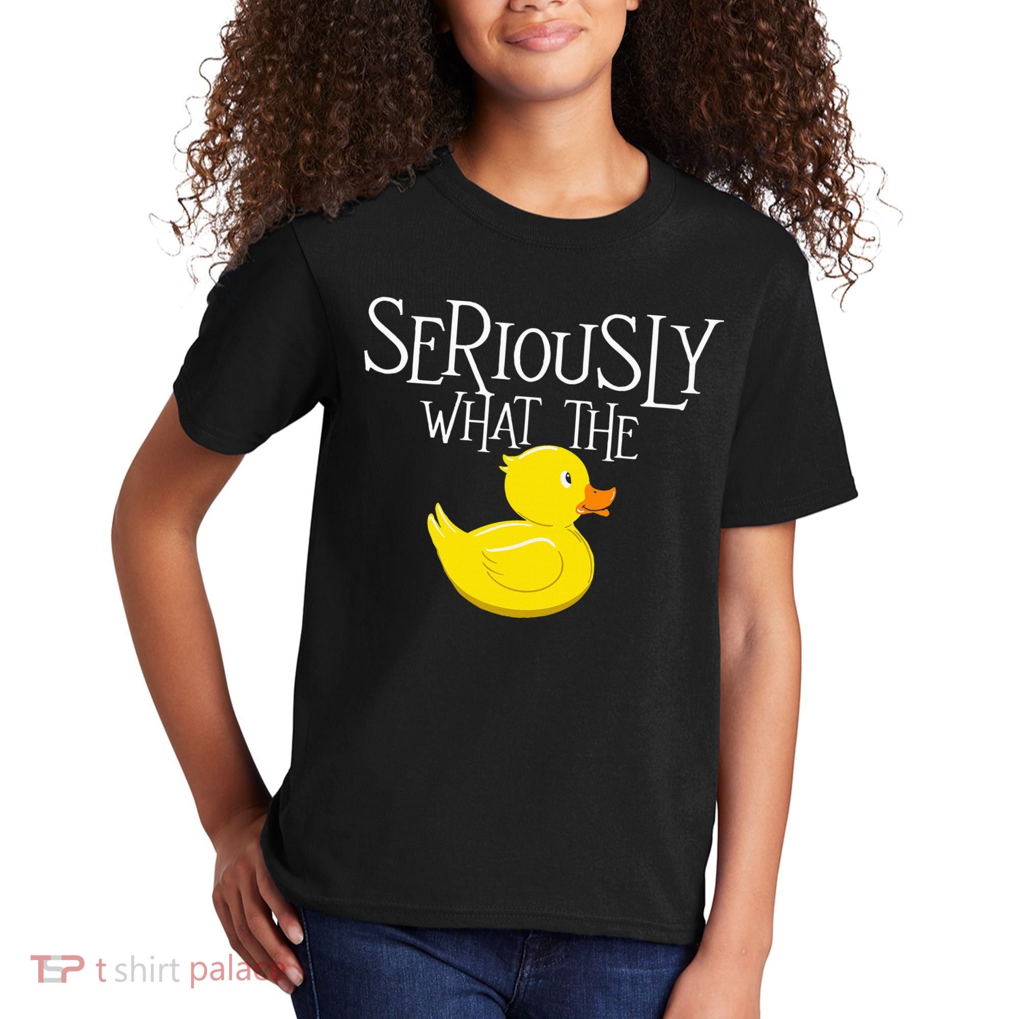 Seriously What The Duck  Duck Lover Pun Kids T-Shirt