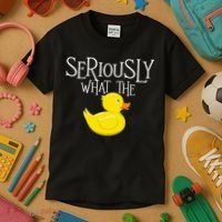 Seriously What The Duck  Duck Lover Pun Kids T-Shirt thumb 3