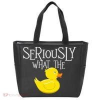Seriously What The Duck  Duck Lover Pun Tote Bag thumb 0
