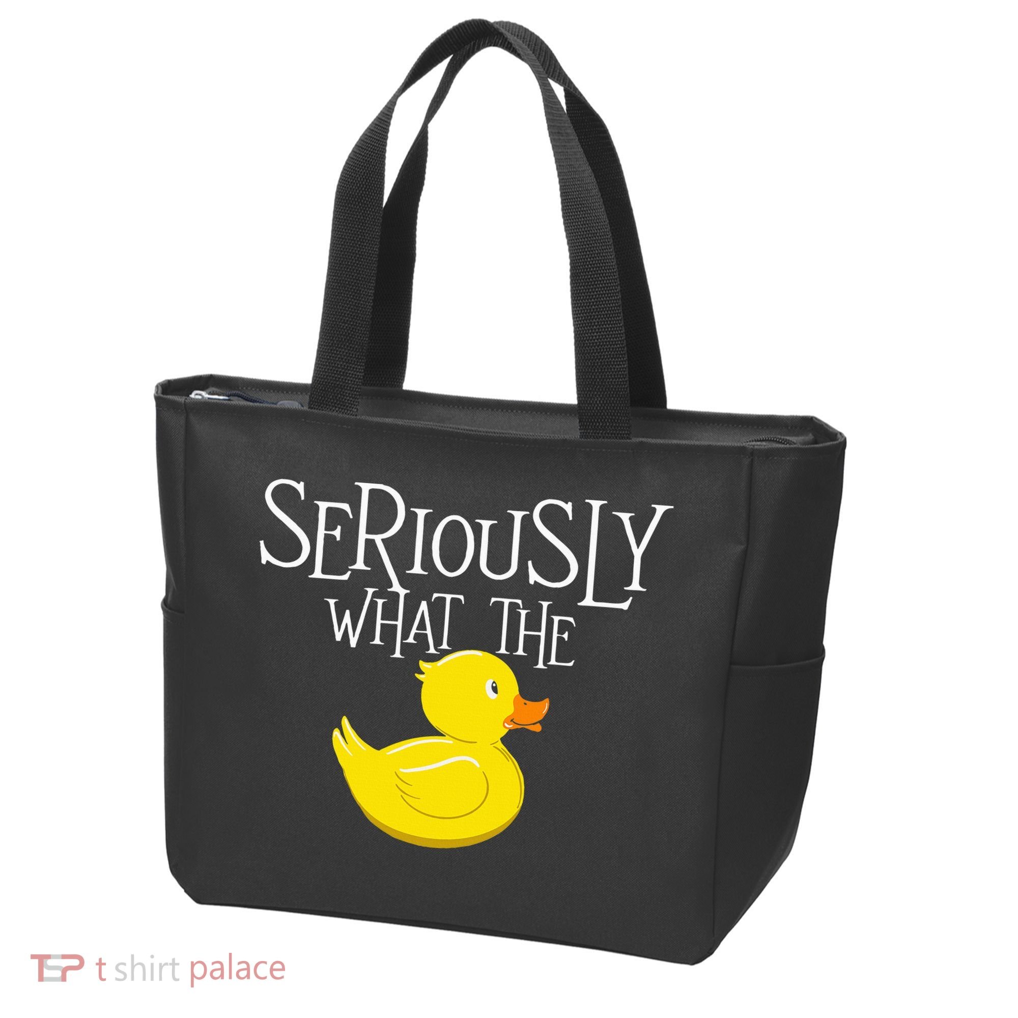 Seriously What The Duck  Duck Lover Pun Tote Bag