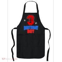 Spider Web Three 3 Years Old 3rd Birthday Boy Party Apron thumb 0