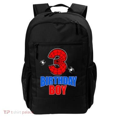 Spider Web Three 3 Years Old 3rd Birthday Boy Party Backpack