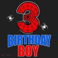 Spider Web Three 3 Years Old 3rd Birthday Boy Party Beanie thumb 2