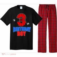 Spider Web Three 3 Years Old 3rd Birthday Boy Party Pajama Set thumb 0