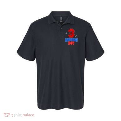 Spider Web Three 3 Years Old 3rd Birthday Boy Party Polo