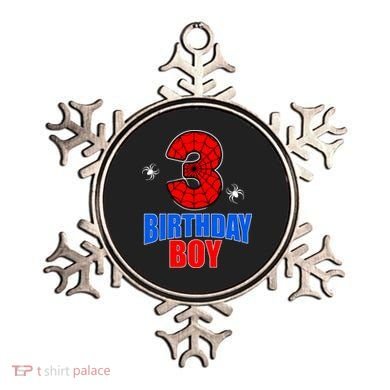 Spider Web Three 3 Years Old 3rd Birthday Boy Party Ornament