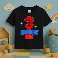 Spider Web Three 3 Years Old 3rd Birthday Boy Party Toddler T-Shirt thumb 3