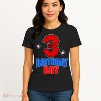 Spider Web Three 3 Years Old 3rd Birthday Boy Party Women's T-Shirt thumb 4