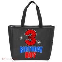 Spider Web Three 3 Years Old 3rd Birthday Boy Party Tote Bag thumb 0