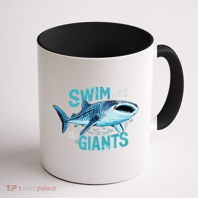 Swim With The Giants Whale Shark Coffee Mug back