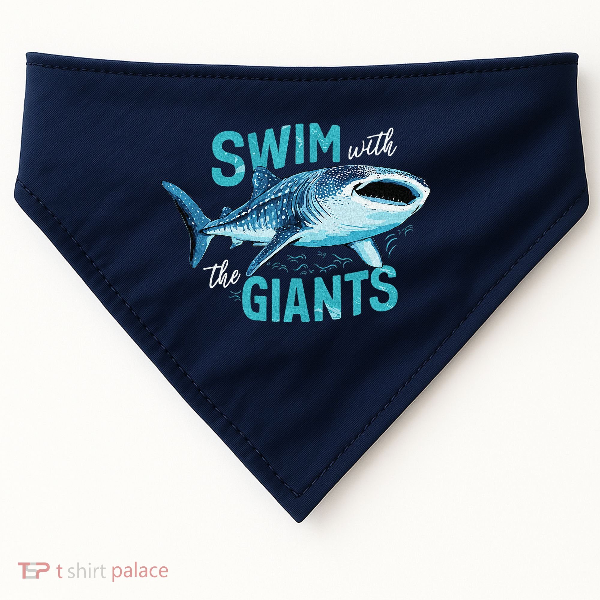 Swim With The Giants Whale Shark USA-Made Doggie Bandana