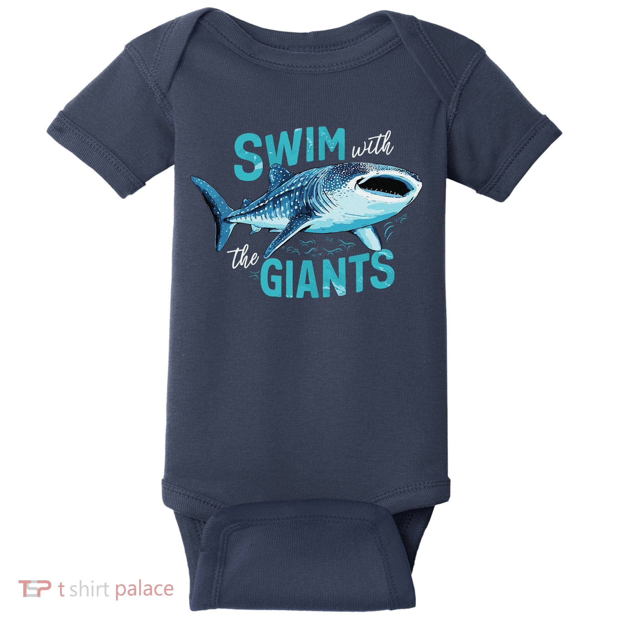 Swim With The Giants Whale Shark Baby Bodysuit