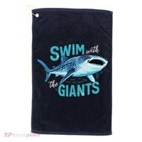 Swim With The Giants Whale Shark Golf Towel thumb 0