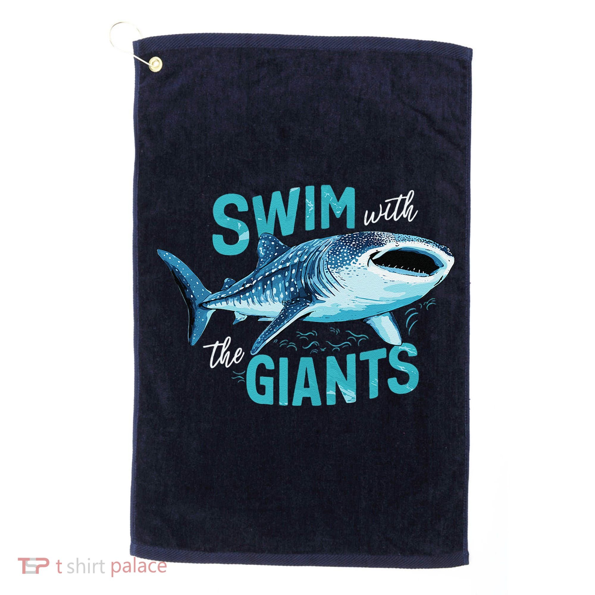Swim With The Giants Whale Shark Golf Towel