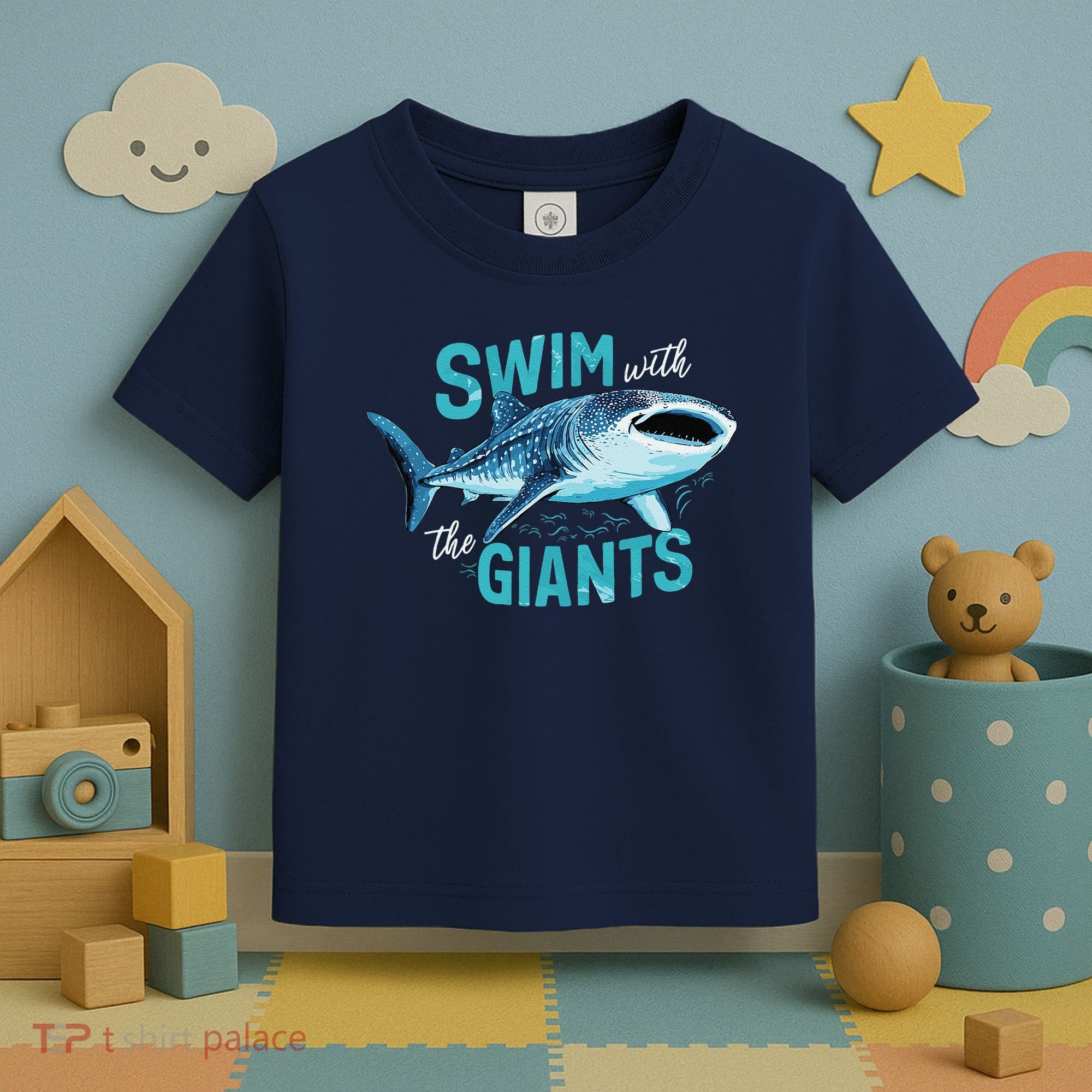 Swim With The Giants Whale Shark Toddler T-Shirt