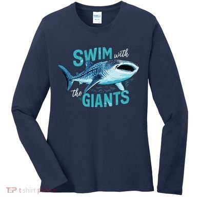 Swim With The Giants Whale Shark Women's Long Sleeve Shirt