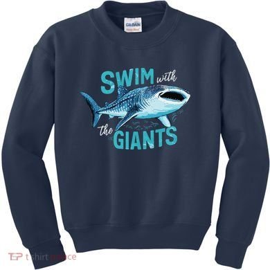 Swim With The Giants Whale Shark Kids Sweatshirt