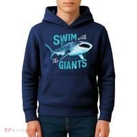 Swim With The Giants Whale Shark Kids Hoodie thumb 4