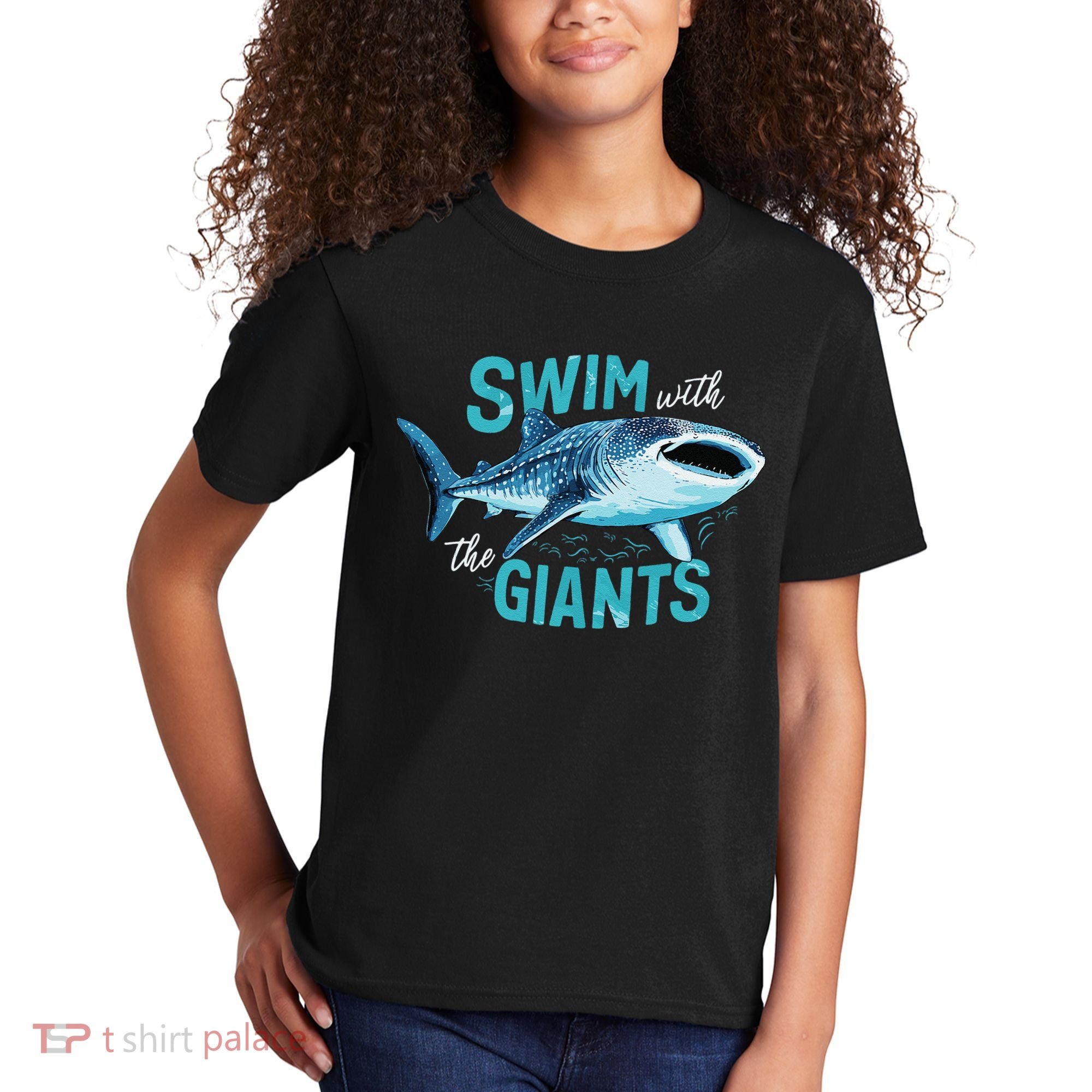 Swim With The Giants Whale Shark Kids T-Shirt