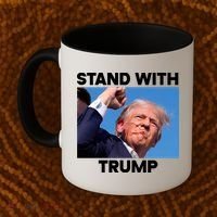 Stand With Trump Fight Gun Shot Fired Rally Shooting Coffee Mug thumb 2