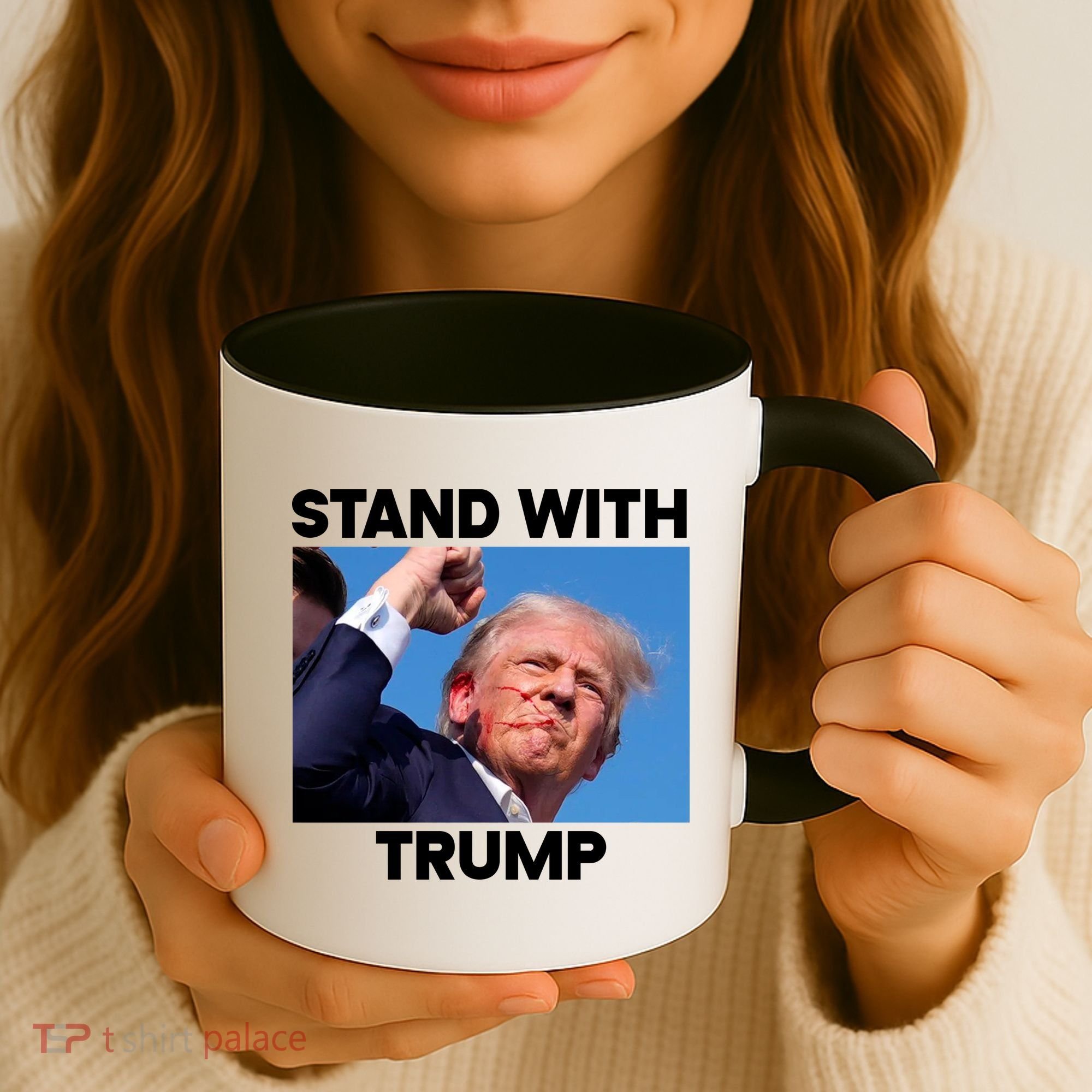Stand With Trump Fight Gun Shot Fired Rally Shooting Coffee Mug