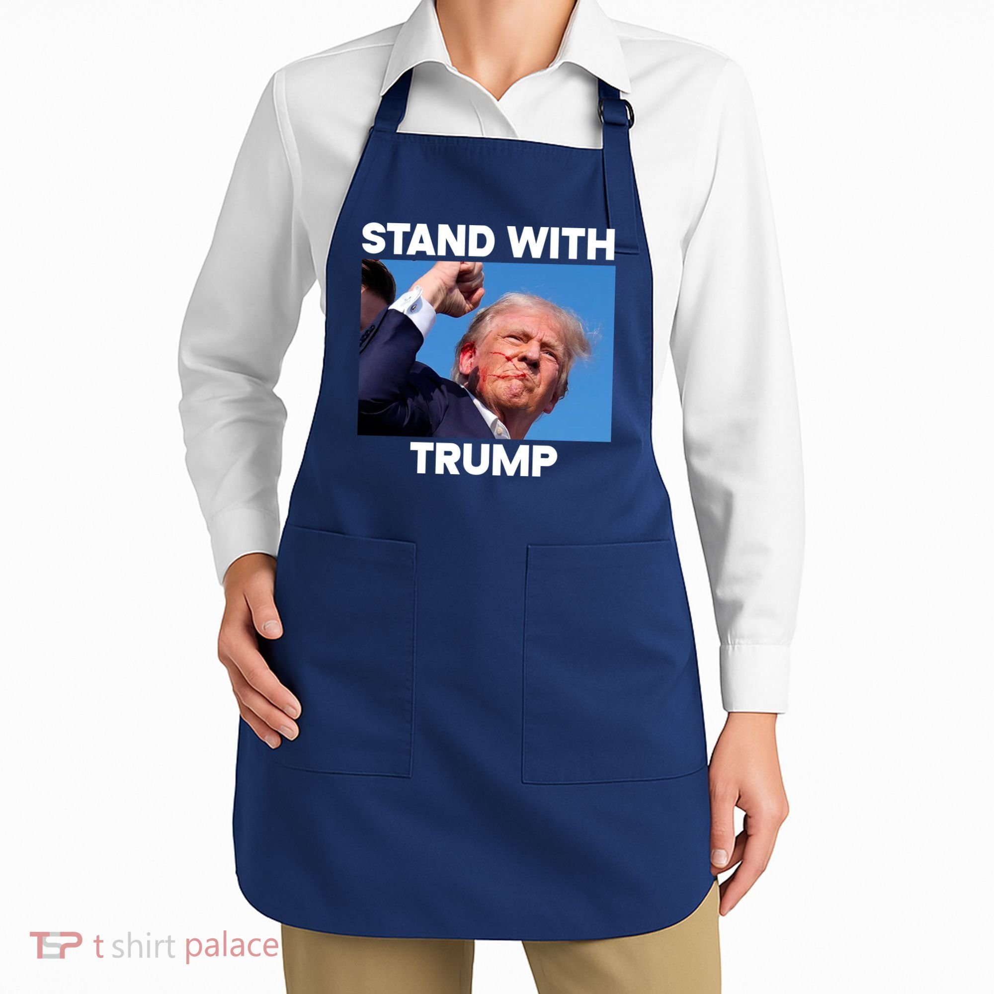 Stand With Trump Fight Gun Shot Fired Rally Shooting Apron