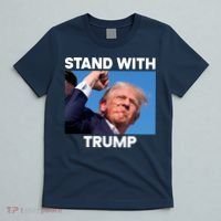 Stand With Trump Fight Gun Shot Fired Rally Shooting T-Shirt thumb 5