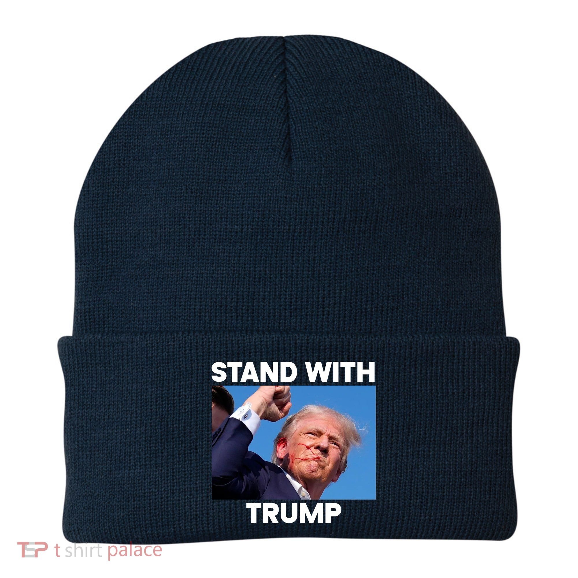 Stand With Trump Fight Gun Shot Fired Rally Shooting Beanie