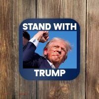 Stand With Trump Fight Gun Shot Fired Rally Shooting Coaster thumb 0