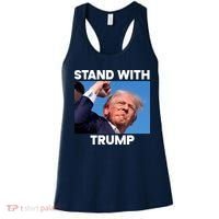 Stand With Trump Fight Gun Shot Fired Rally Shooting Women's Tank Top thumb 0