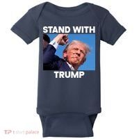 Stand With Trump Fight Gun Shot Fired Rally Shooting Baby Bodysuit thumb 0